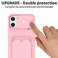 GREEN ON Card Case Anti Shock Silicone With Camera Slider For I-Phone 11 Pro