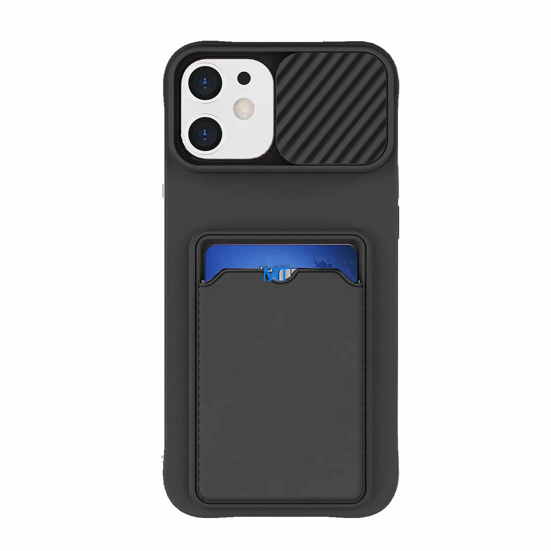 GREEN ON Card Case Anti Shock Silicone With Camera Slider For I-Phone 11 Pro Max