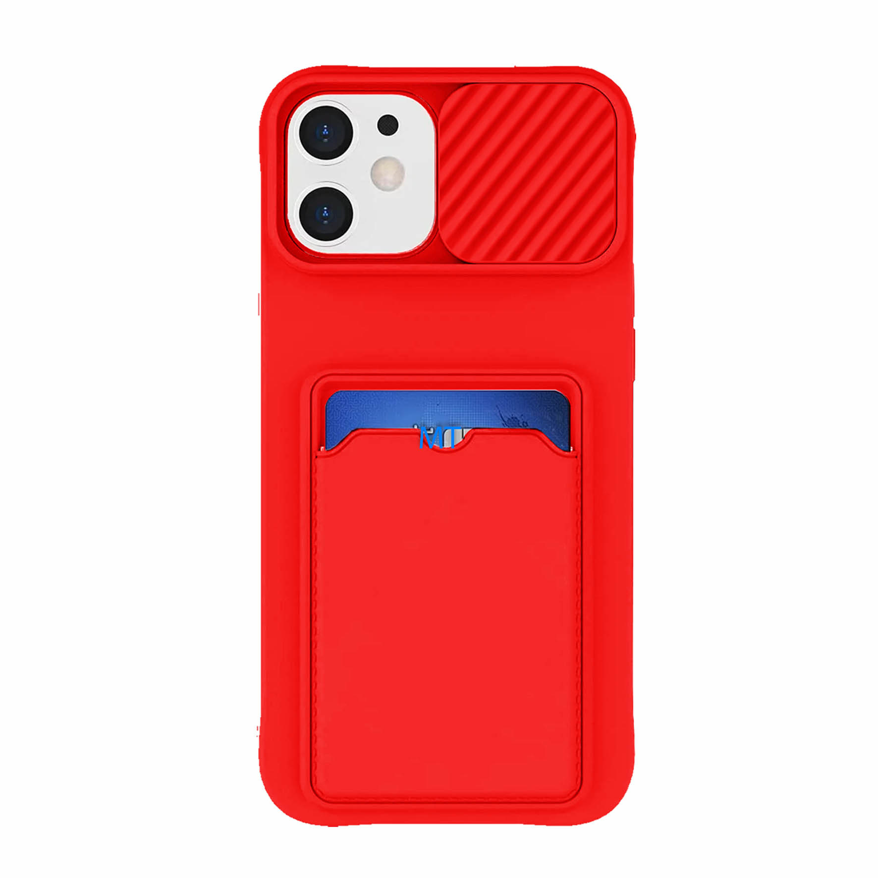 GREEN ON Card Case Anti Shock Silicone With Camera Slider For I-Phone 11 Pro Max, foto 4 van 6