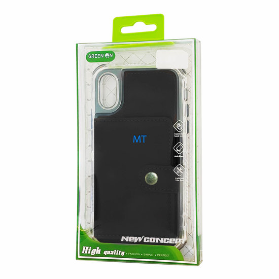 GREEN ON Silicone Leather Card Case Green ON For I-Phone XR