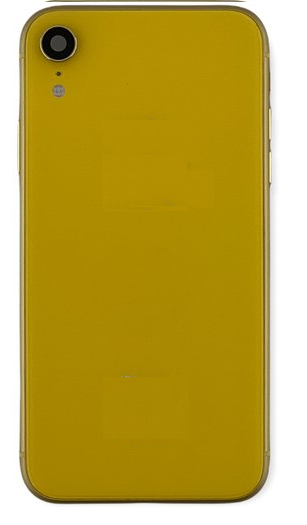 Frame Back Housing Assembly for IPhone XR Yellow Non Original, foto 2 van 3