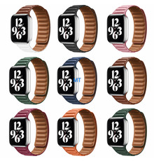 Magnetic Leather Band Link For A-pple Watch 45-44-42mm