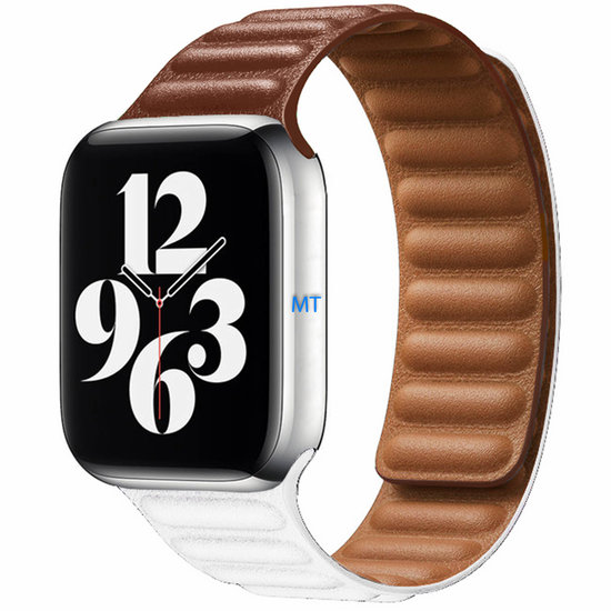 Magnetic Leather Band Link For A-pple Watch 45-44-42mm