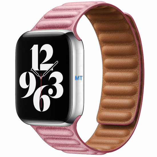 Magnetic Leather Band Link For A-pple Watch 45-44-42mm