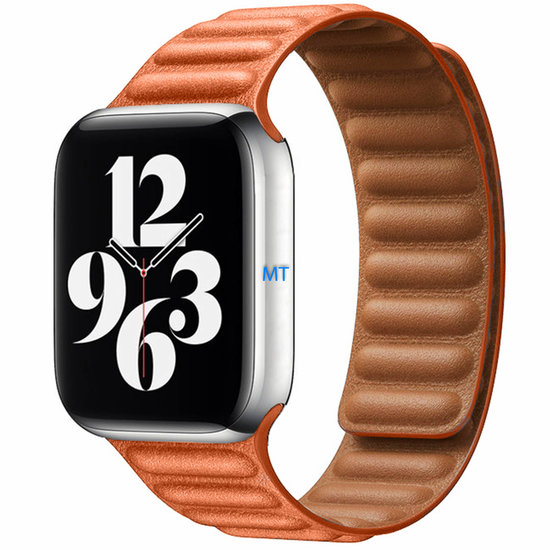 Magnetic Leather Band Link For A-pple Watch 45-44-42mm