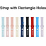 Silicone Strap With Rectangle Holes For A-pple Watch 45-44-42mm