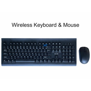 GREEN ON 2.4GHz Wireless Keyboard QWERTY & Mouse GR27