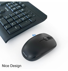 GREEN ON Wireless Keyboard & Mouse QWERTY US Set 2,4GHz GR27