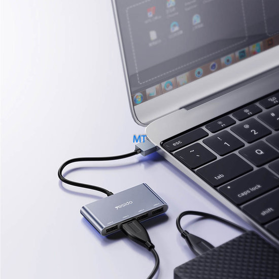 Yesido USB 2.0 HUB Adapter High Speed Hub 4x Spilitter HB12