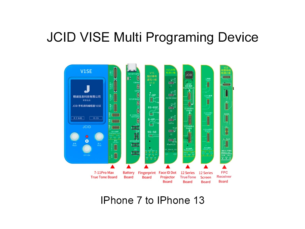 True Tone Iphone 7G-13 JC-V1SE IP Repair Programmer (/Vibrator/Battery/Face ID/Fingerprint/Ear Speaker/Display & Touch/AML)