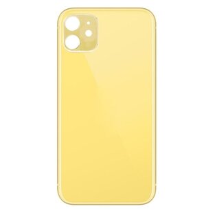 Big Hole Back Cover Glass For IPhone 11 Yellow