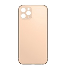 Big Hole Back Cover Glass For IPhone 11 Pro Gold