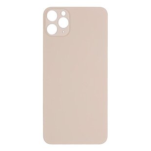 Big Hole Back Cover Glass For IPhone 11 Pro Max Gold