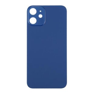 Big Hole Back Cover Glass For IPhone 12 Blue