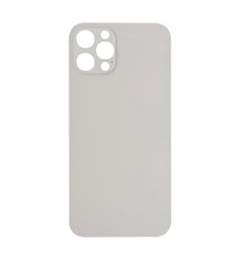 Big Hole Back Cover Glass For IPhone 12 Pro (No Logo)  (White)