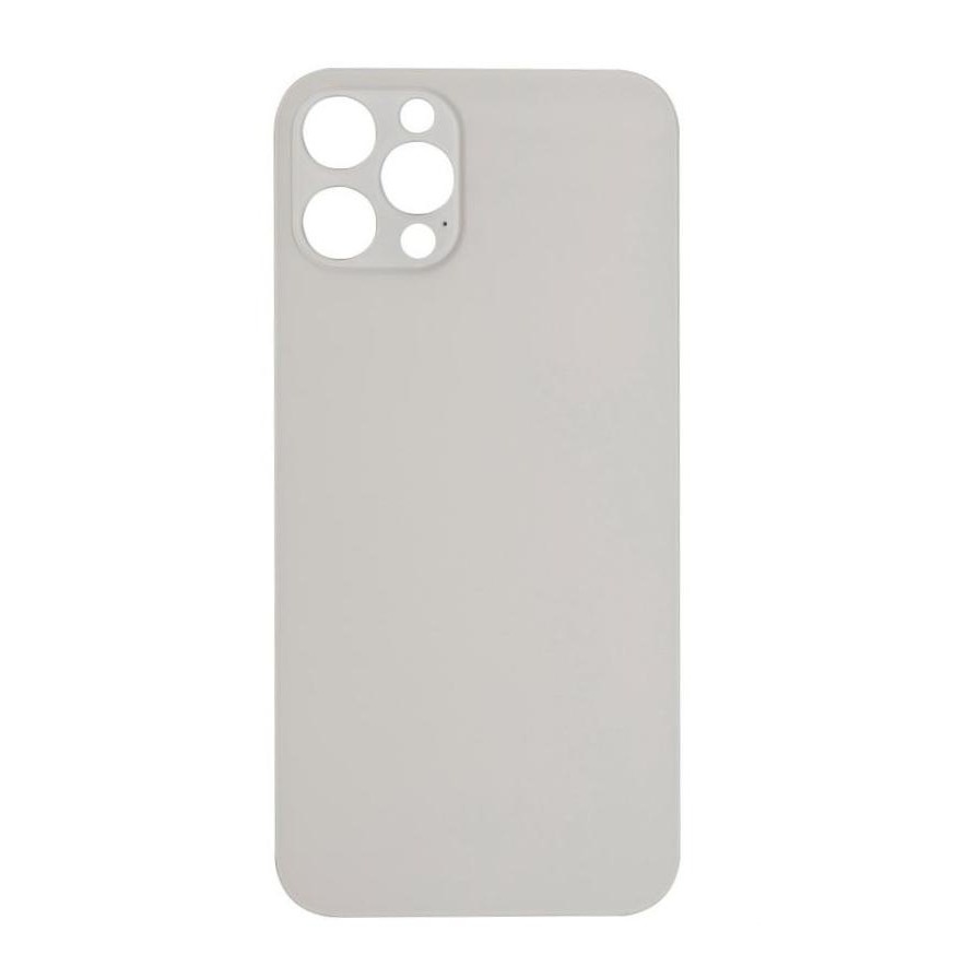 Big Hole Back Cover Glass For IPhone 12 Pro (No Logo) (White)
