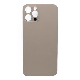 Big Hole Back Cover Glass For IPhone 12 Pro Gold