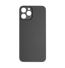 Big Hole Back Cover Glass For IPhone 12 Pro Max (No Logo) (Black)