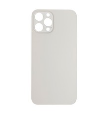 Big Hole Back Cover Glass For IPhone 12 Pro Max (No Logo) (White)