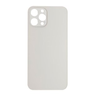 Big Hole Back Cover Glass For IPhone 12 Pro Max (No Logo) (White)