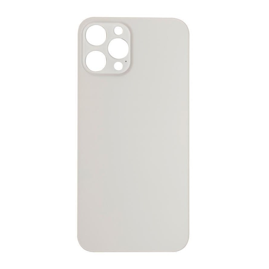 Big Hole Back Cover Glass For IPhone 12 Pro Max (No Logo) (White)