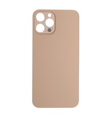 Big Hole Back Cover Glass For IPhone 12 Pro Max (No Logo) (Gold)