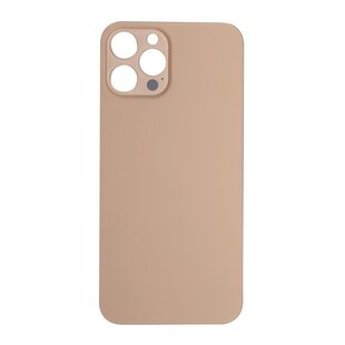 Big Hole Back Cover Glass For IPhone 12 Pro Max (No Logo) (Gold)