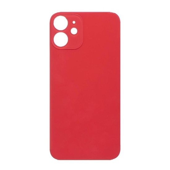 Big Hole Back Cover Glass For IPhone 12 Mini Red