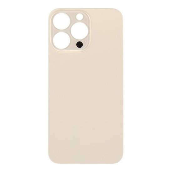 Big Hole Back Cover Glass For IPhone 13 Pro (No Logo) (Gold)