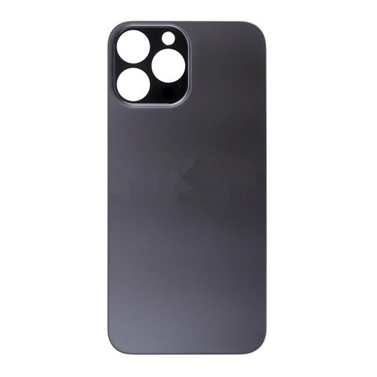 Big Hole Back Cover Glass For IPhone 13 Pro Max (No Logo)  (Black)