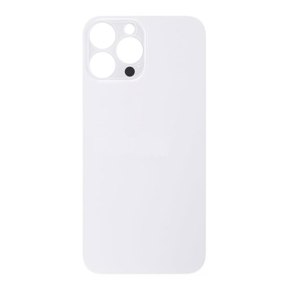 Big Hole Back Cover Glass For IPhone 13 Pro Max (No Logo) (White)