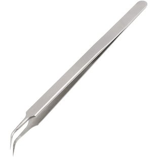 AT-15k Stainless Steel Fine Tip Curved Tweezers