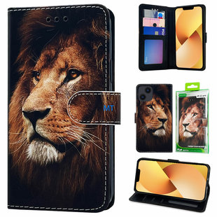 GREEN ON 3D Print Wallet Case Lion Galaxy S23