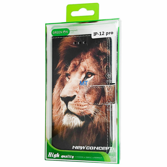 GREEN ON 3D Print Wallet Case Lion Galaxy S23