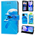 GREEN ON 3D Print Wallet Case Dolphin Galaxy S23