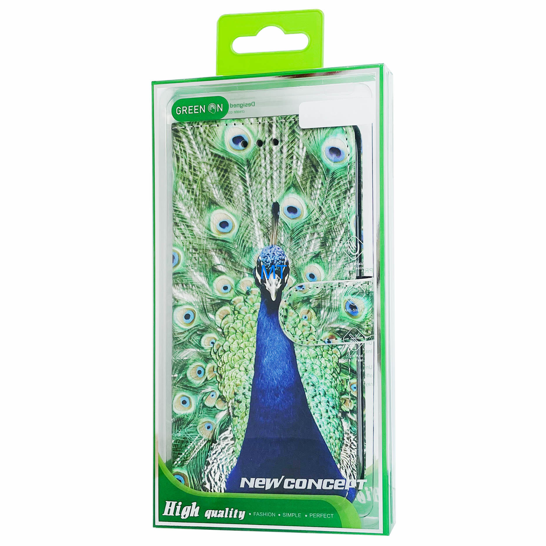 GREEN ON 3D Print Book Peacock Galaxy S23 Plus, foto 2 van 6