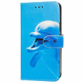 GREEN ON 3D Print Wallet Case Dolphin Galaxy S23 Plus