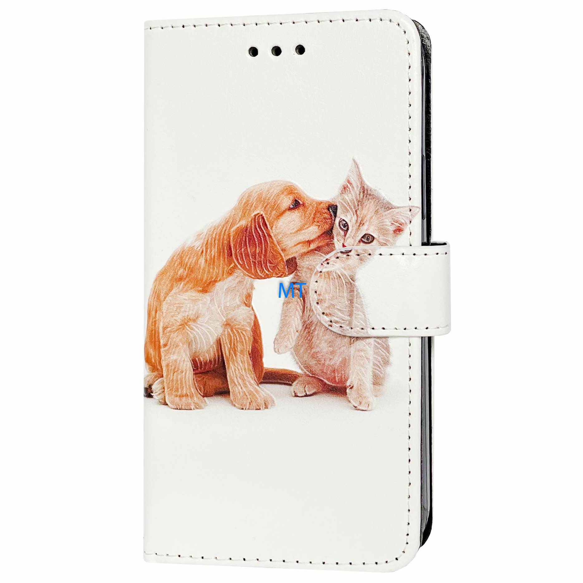 GREEN ON 3D Print Wallet Case Dog & Cat Galaxy S23 Plus, foto 3 van 6