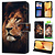 GREEN ON 3D Print Wallet Case Lion Galaxy A54 5G