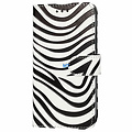 GREEN ON 3D Print Wallet Case Black Zebra Skin Galaxy S23 Ultra
