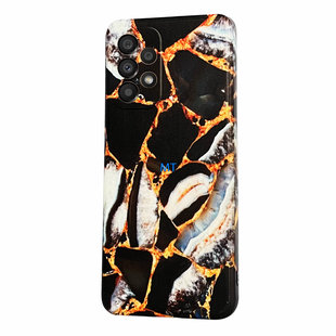 GREEN ON TPU Print Black Marble Galaxy S23 Ultra