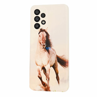 GREEN ON TPU Print Brown Horse Galaxy S23 Ultra