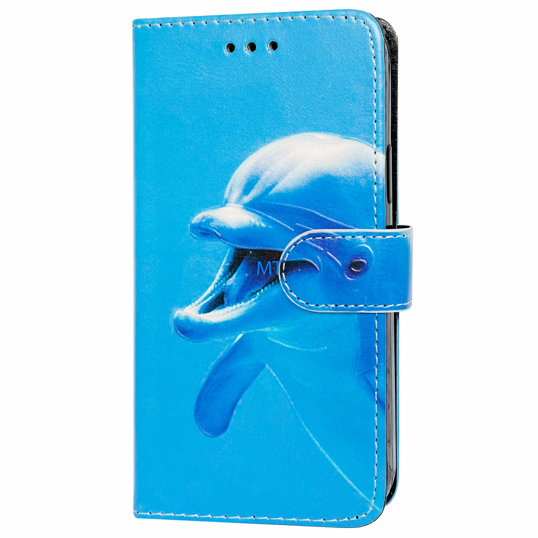 GREEN ON 3D Print Wallet Case Dolphin Galaxy A13 5G / A04S, foto 3 van 6