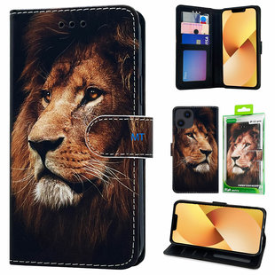 GREEN ON 3D Print Wallet Case Lion Galaxy A13 5G / A04S