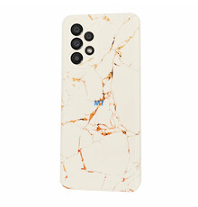 GREEN ON TPU Print Orange Line Marble Galaxy A14 4G / 5G