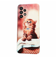 GREEN ON TPU Print Basket Cat Galaxy S23 Ultra