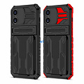 GREEN ON Armor Card Holder Anti Shock Case for IPhone 12