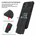 GREEN ON Armor Card Holder Anti Shock Case for IPhone 12