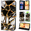 GREEN ON 3D Print Wallet Case Gold Black Marble Galaxy S23