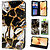 GREEN ON 3D Print Wallet Case Gold Black Marble Galaxy S23 Plus